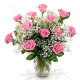 Bouquet di 12 Roselline rosa