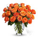 Bouquet di 24 Rose arancio