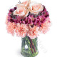 Bouquet di Garofani, Alstroemeria e Rose