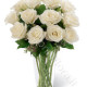 Bouquet di 12 Rose bianche
